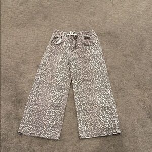 Kids Leopard Print Wide-Leg Pants